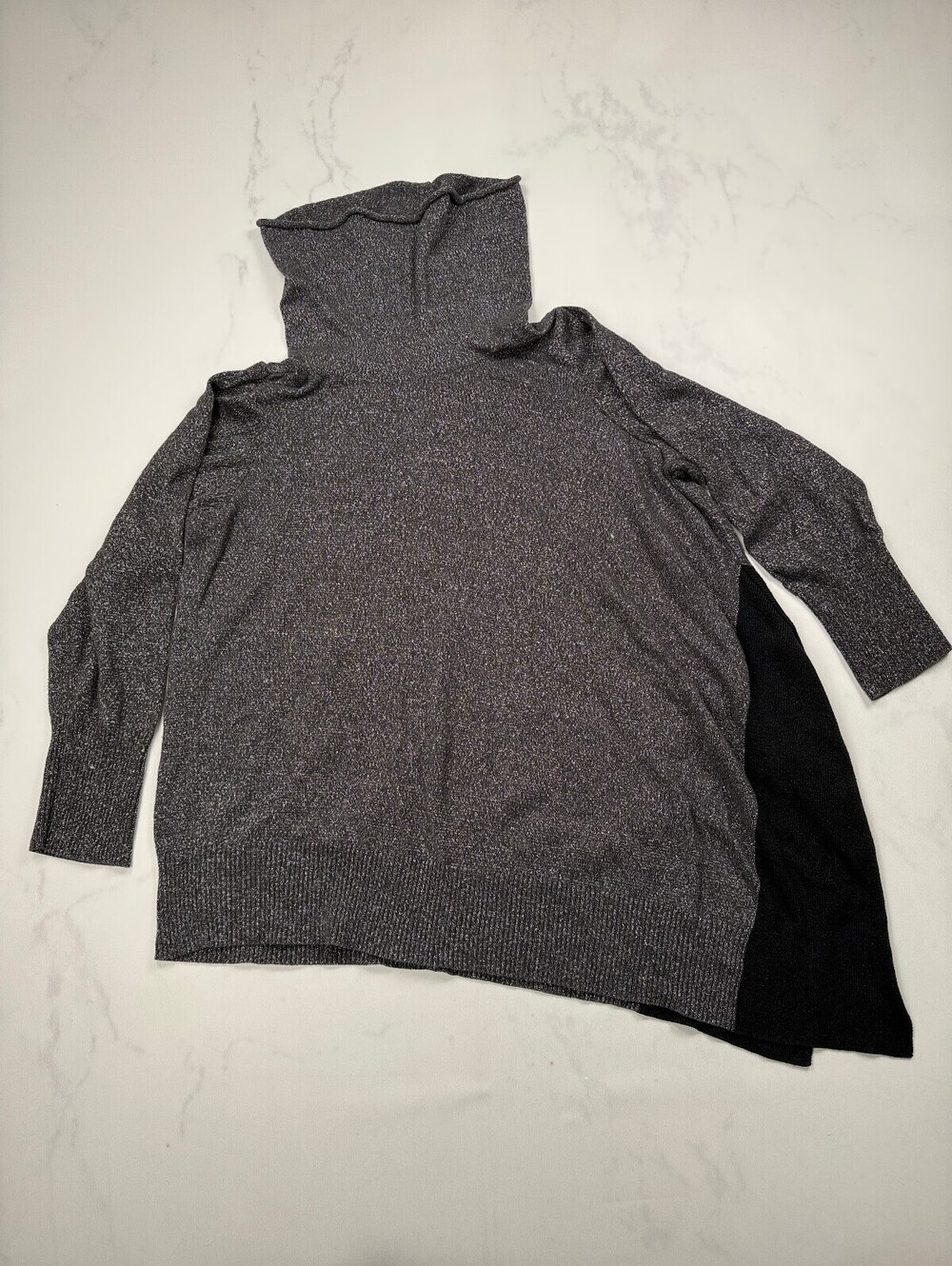 Alfani Sweater Turtleneck Gray Modern Feminine - Womens 3X